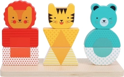 Petite Collage dřevěné skládací puzzle se zvířátky