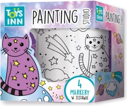 Keramický hrnek na vybarvování s kočičím motivem