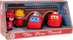 Sada hasičů s vozidly pro děti