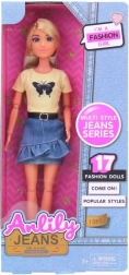 Panenka Lili v Džínové Sukni 30 cm