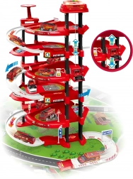 XXL hasičská parkovací garáž se 5 patry a městskou podložkou, 82 dílů