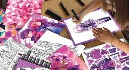 Artissimo xxl návrhářská dílna s led světelnou podložkou – trendy outfity