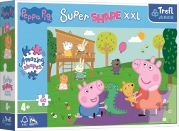 Puzzle 60 XXL Super Shape – zábava s bratříčkem, PRASÁTKO PEPPA