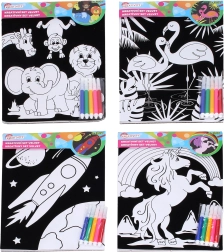 Kreativní sametový set 21,5 × 30 cm s 5 fixy