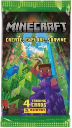 Panini Minecraft sběratelské karty 3. série (Create, Explore, Survive) – booster sáček 4 karty