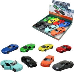 Kovové sportovní auto s otevíracími dveřmi