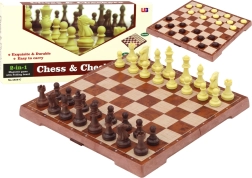strategická hra šachy a dáma 2v1 skládací deska