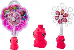 větrníková pistolka na bubliny s jednorožcem – růžová sada s miskou