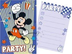 Sada párty pozvánek s obálkami MICKEY MOUSE (5+5)