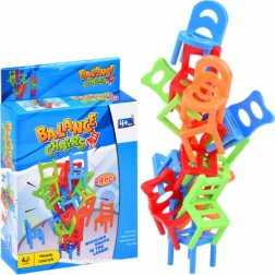 Balanční stolní hra padající židličky – 24 ks