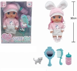 panenka 30 cm pije a čůrá s doplňky