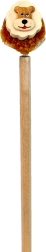 Dřevěná tužka s lvíčkem – ručně vyráběná dekorativní tužka