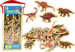 dřevěné magnetky zvířata, sada 20 kusů