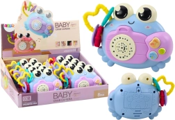 interaktivní krab s chrastítkem a projektorem – modrý