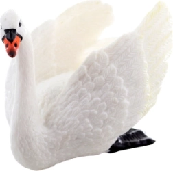 Plastová figurka labuť 8 cm