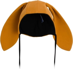 Dětská bavlněná čepice s oušky New Baby Favorite hnědá (9–12 měsíců)