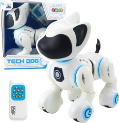 Interaktivní robotický pejsek na dálkové ovládání – bílý a modrý
