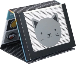 Petit Collage Čas na bříšku - zrcátko s obrázky Peekaboo