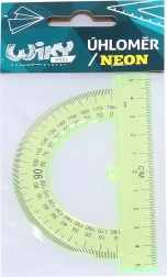 Malý průhledný úhloměr neon