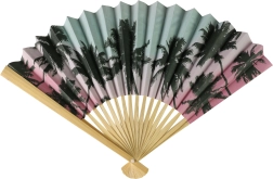 Dekorativní vějíř s palmami