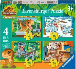 Puzzle Jurský svět 4v1 pro děti (12, 16, 20, 24 dílků) RAVENSBURGER