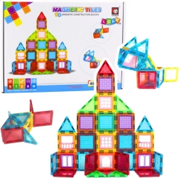 Magnetické 3D stavebnice – vzdělávací sada 45 dílků