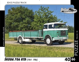 Puzzle Retro auta Škoda 706 RTD – truck, 40 dílků