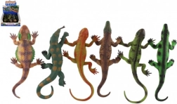 Sada gumových ještěrek s přísavkou v boxu