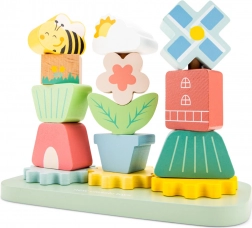 Dřevěná stohovací hračka Mlýnská zahrádka