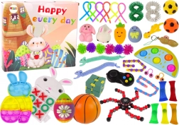 Velikonoční sada fidget hraček Pop It a squishy antistresové – 42 kusů