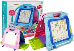 Oboustranná dětská kreslicí tabule s magnetem a fixy