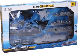 Letadlová loď s katapultem a ponorkou