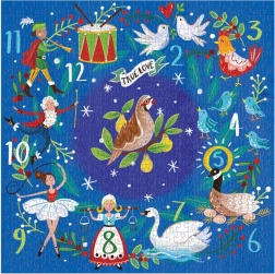 Galison puzzle Dvanáct vánočních dnů