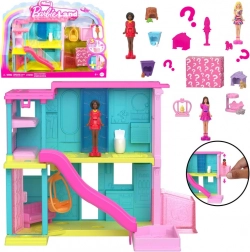mattel mini barbie land domek s panenkou, mazlíčkem a doplňky