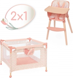 DeCuevas nábytkový set pro panenky 2 v 1 Tulipe