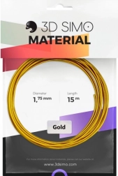 filament real gold 1,75 mm pro 3d pera a tisk – zlatý, 15 m