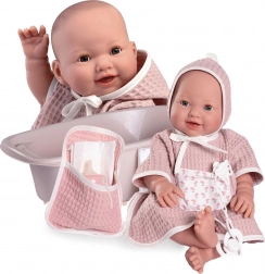 Mrkací a čůrající realistická panenka miminko s celovinylovým tělem