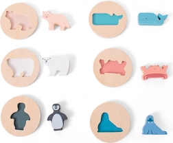 Dřevěná obrysová vkládačka zvířátka