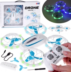 LED mini dron s ochranou vrtulí a akrobacemi na dálkové ovládání