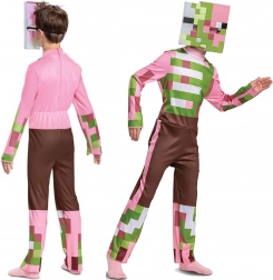 minecraft kostým zombie pigman pro děti 7–8 let (výška 127–136 cm)