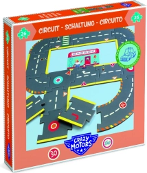 Gigantický puzzle závodní dráha CRAZY MOTORS, 26 dílků