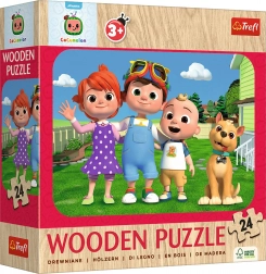 Dřevěné puzzle Wesoły CoComelon 24 dílků
