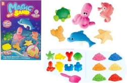 Kinetický písek 3D s formičkami, 2 barvy v sadě