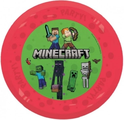 Opakovaně použitelný plastový talíř s motivem MINECRAFT od Godan 21 cm