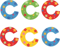 Bigjigs Toys dřevěné písmeno C s hvězdičkami