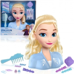 Hlava na česání DISNEY FROZEN Elsa s doplňky