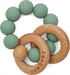 Kousátko s kuličkami silikonové zelené New Baby