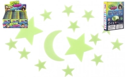 Svítící hvězdy a měsíc na zeď – dekorace do dětského pokoje