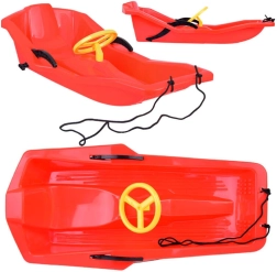 Dětské plastové sáňky s opěrkou a volantem