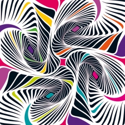 Čtvercové puzzle Curiosi Q Shake – vzor II, 72 dílků